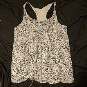 White/Black Leopard Tank